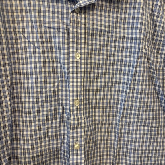 UNTUCKit mens blue and white plaid button down shirt size XL - Picture 4 of 11